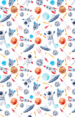 Modern roller blind Rockets, cosmonauts, planets and UFOs