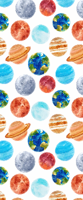Fabric roller blind Planets