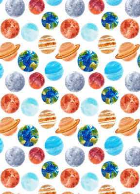 Fabric roller blind Planets
