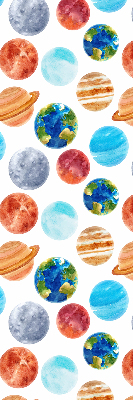 Fabric roller blind Planets