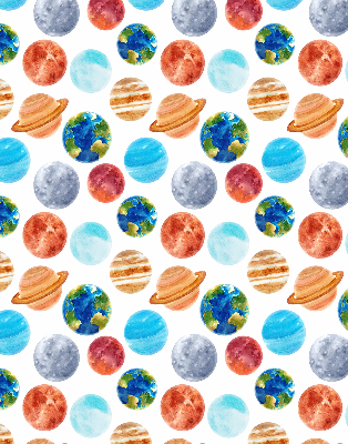 Fabric roller blind Planets