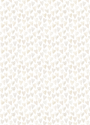 Modern roller blind Beige hearts