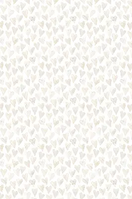 Modern roller blind beige hearts pattern