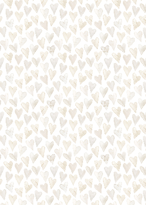 Modern roller blind Beige hearts