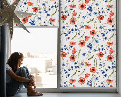 Roller blind for large window Poppy