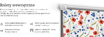 Roller blind for large window Poppy