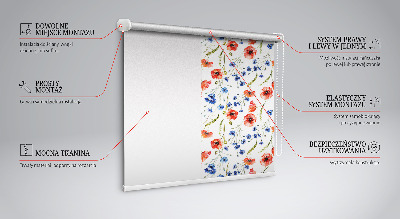 Roller blind for large window Poppy