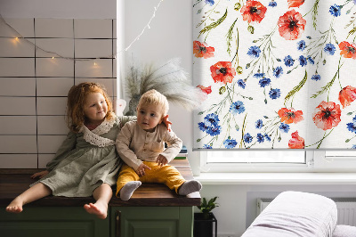 Roller blind for large window Poppy