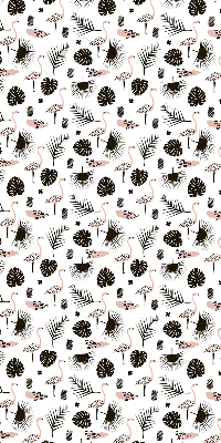 Modern roller blind Flamingos and leaves