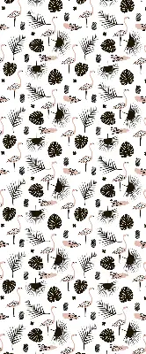 Modern roller blind flamingos and leaves print