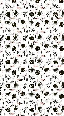 Modern roller blind flamingos and leaves print