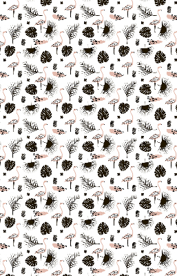 Modern roller blind Flamingos and leaves