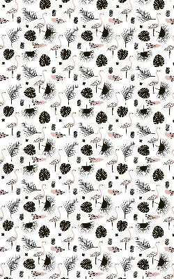 Modern roller blind flamingos and leaves print