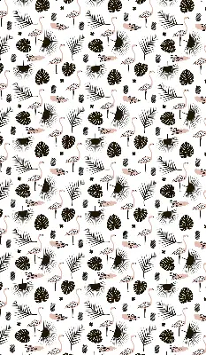 Modern roller blind flamingos and leaves print
