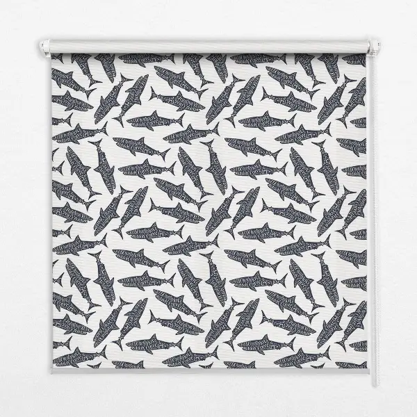 Roller blind for large window sharks design