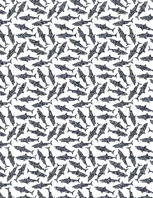Roller blind for large window sharks design