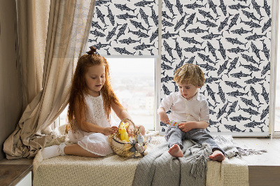 Roller blind for large window Sharks