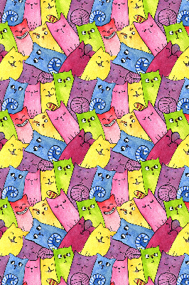 Modern roller blind Colorful cats