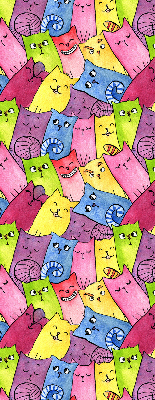Modern roller blind Colorful cats