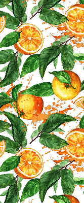 Roller blind for large window Oranges and leaves