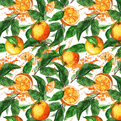 Roller blind for large window Oranges and leaves