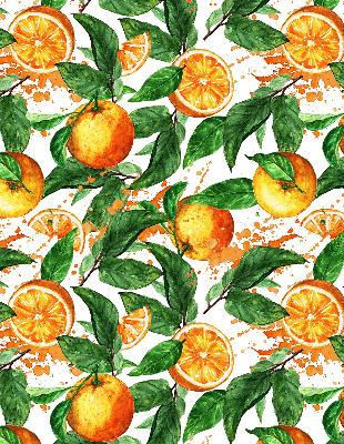 Roller blind for large window Oranges and leaves