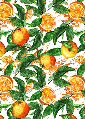 Roller blind for large window Oranges and leaves