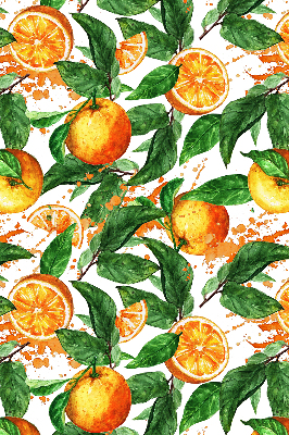 Roller blind for large window Oranges and leaves