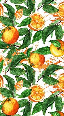 Roller blind for large window Oranges and leaves