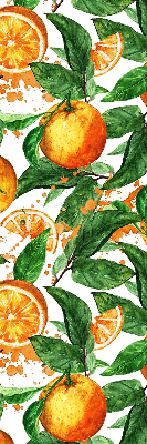 Roller blind for large window Oranges and leaves