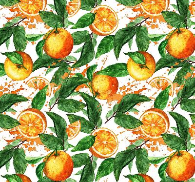 Roller blind for large window Oranges and leaves