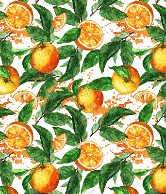 Roller blind for large window Oranges and leaves
