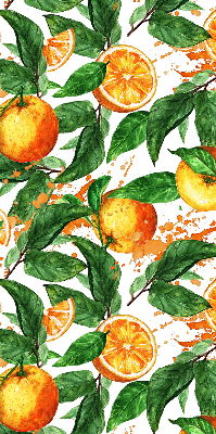 Roller blind for large window Oranges and leaves