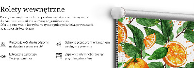 Roller blind for large window Oranges and leaves
