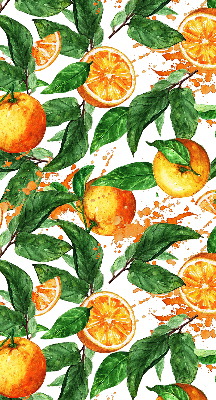 Roller blind for large window Oranges and leaves