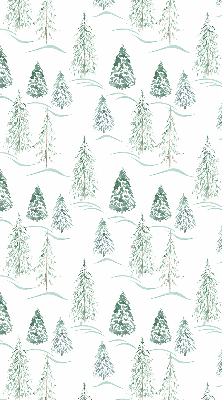Fabric roller blind with a trees pattern
