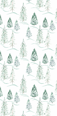 Fabric roller blind with a trees pattern