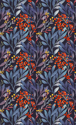 Fabric roller blind Dark leaves and rowan