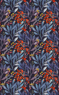 Fabric roller blind Dark leaves and rowan