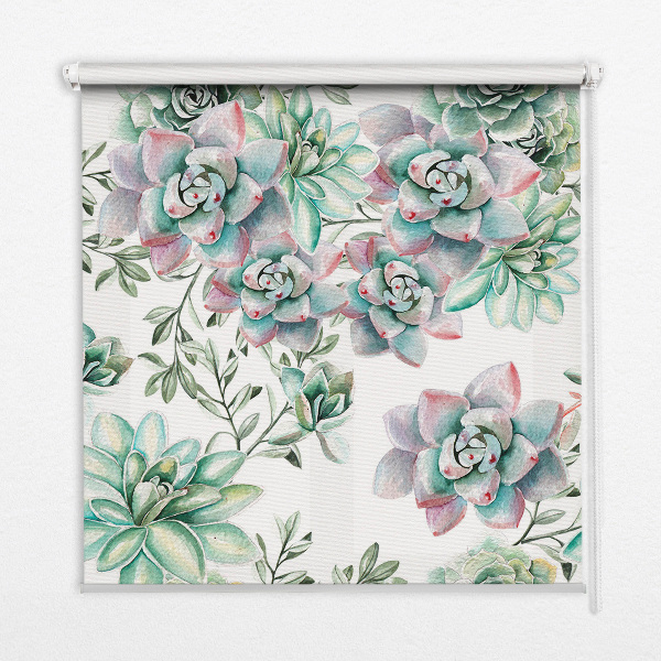 Modern roller blind Green plants