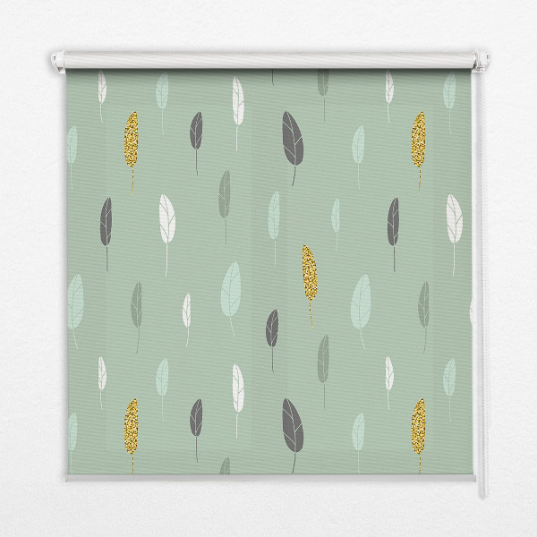 Roller blind for large windows colorful trees print