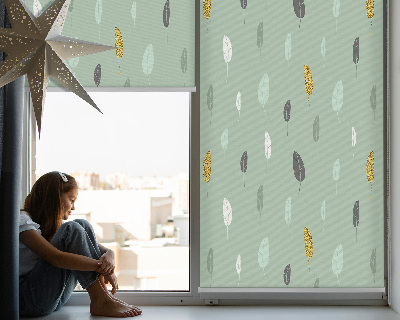 Roller blind for large window Colorful trees