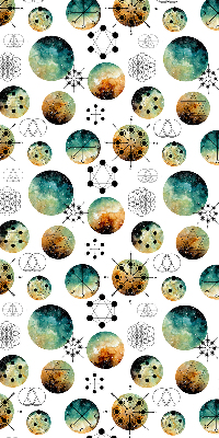 Modern roller blind Colored circles