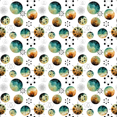 Modern roller blind Colored circles