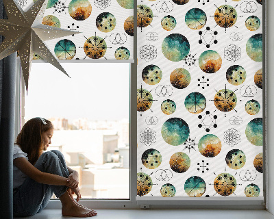 Modern roller blind Colored circles