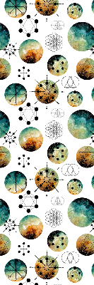 Modern roller blind Colored circles