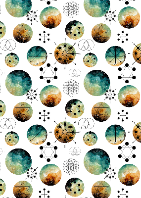 Modern roller blind Colored circles