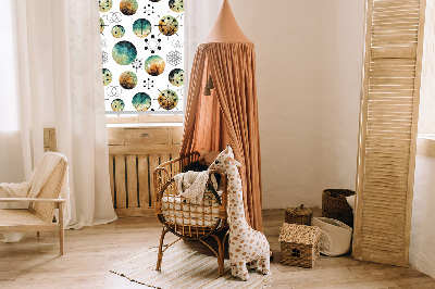 Modern roller blind Colored circles