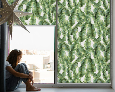 Roller blind for large window Leaves