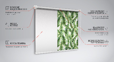 Roller blind for large window Leaves
